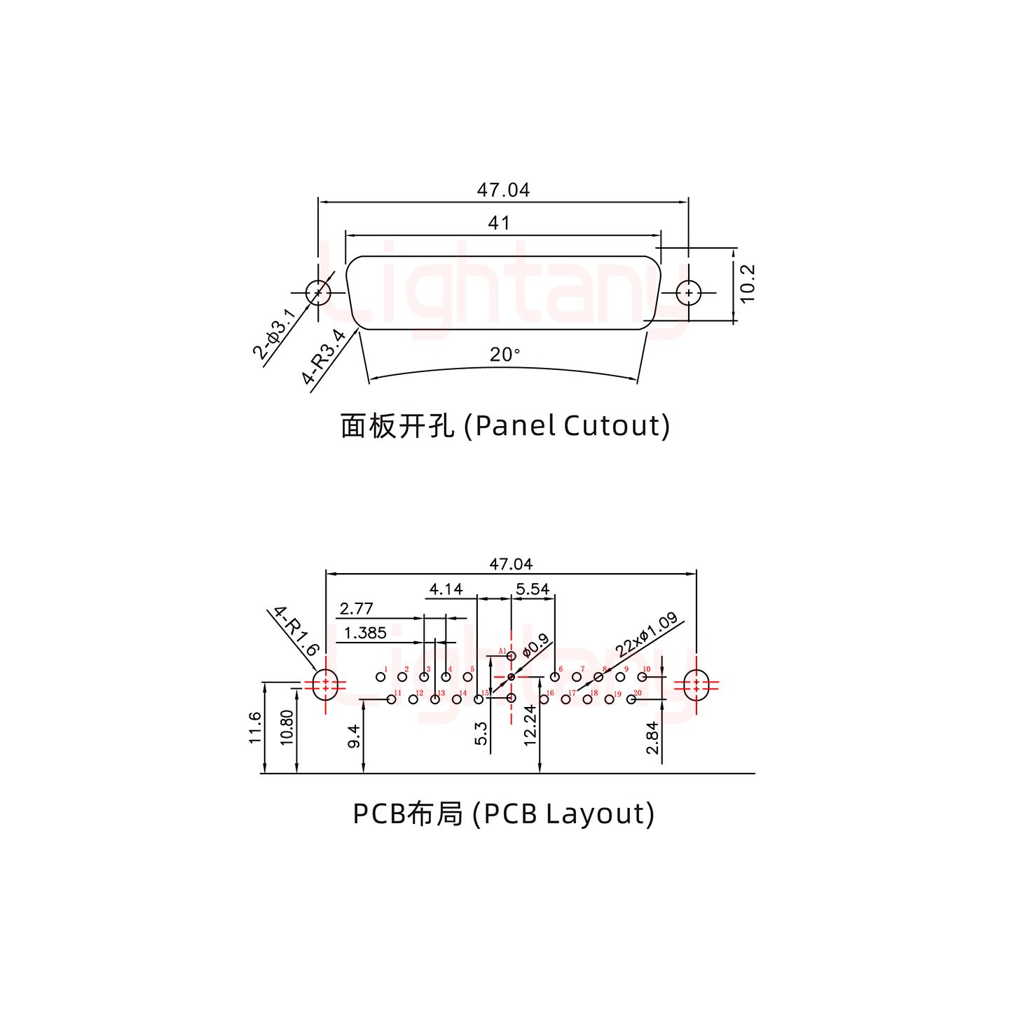 21W1公PCB彎插板/鉚支架10.8/射頻同軸50歐姆