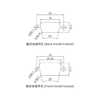 5W1母短體焊線/配螺絲螺母/大電流20A