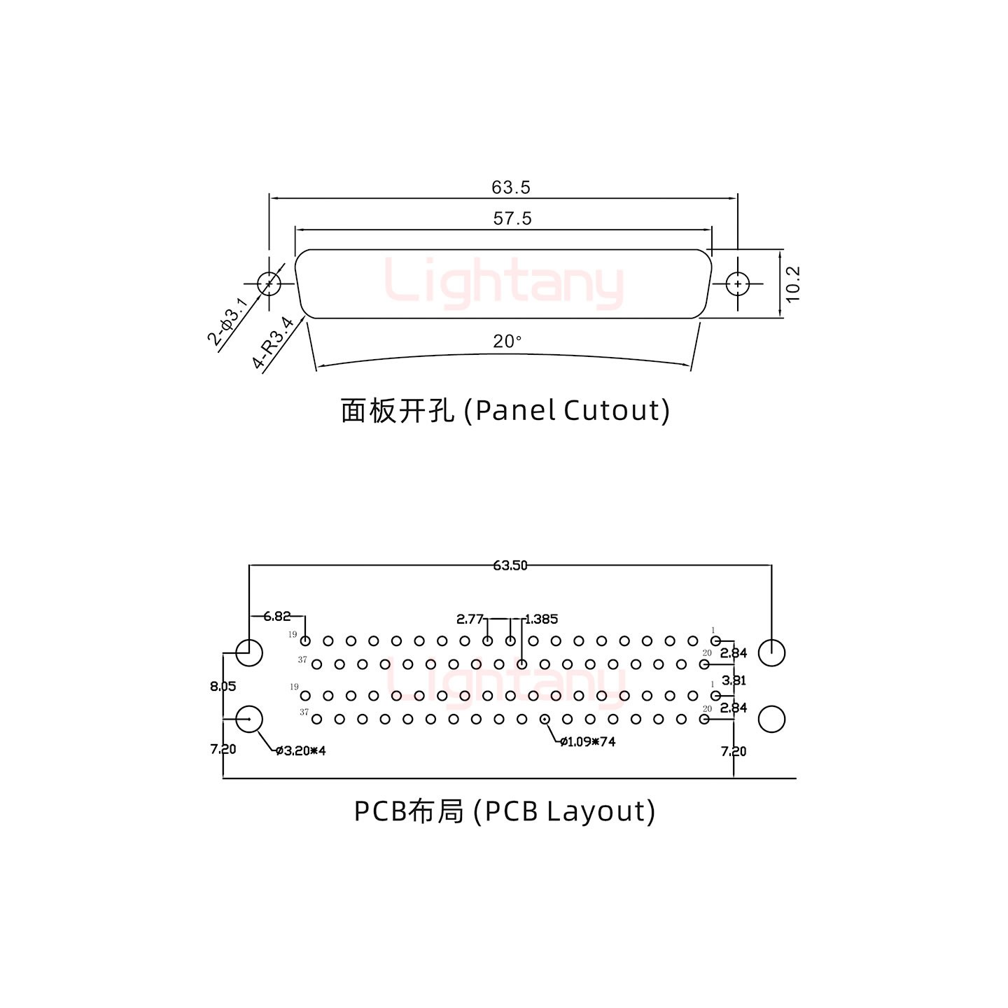 DR37 母對(duì)母 間距15.88車針雙胞胎 D-SUB連接器