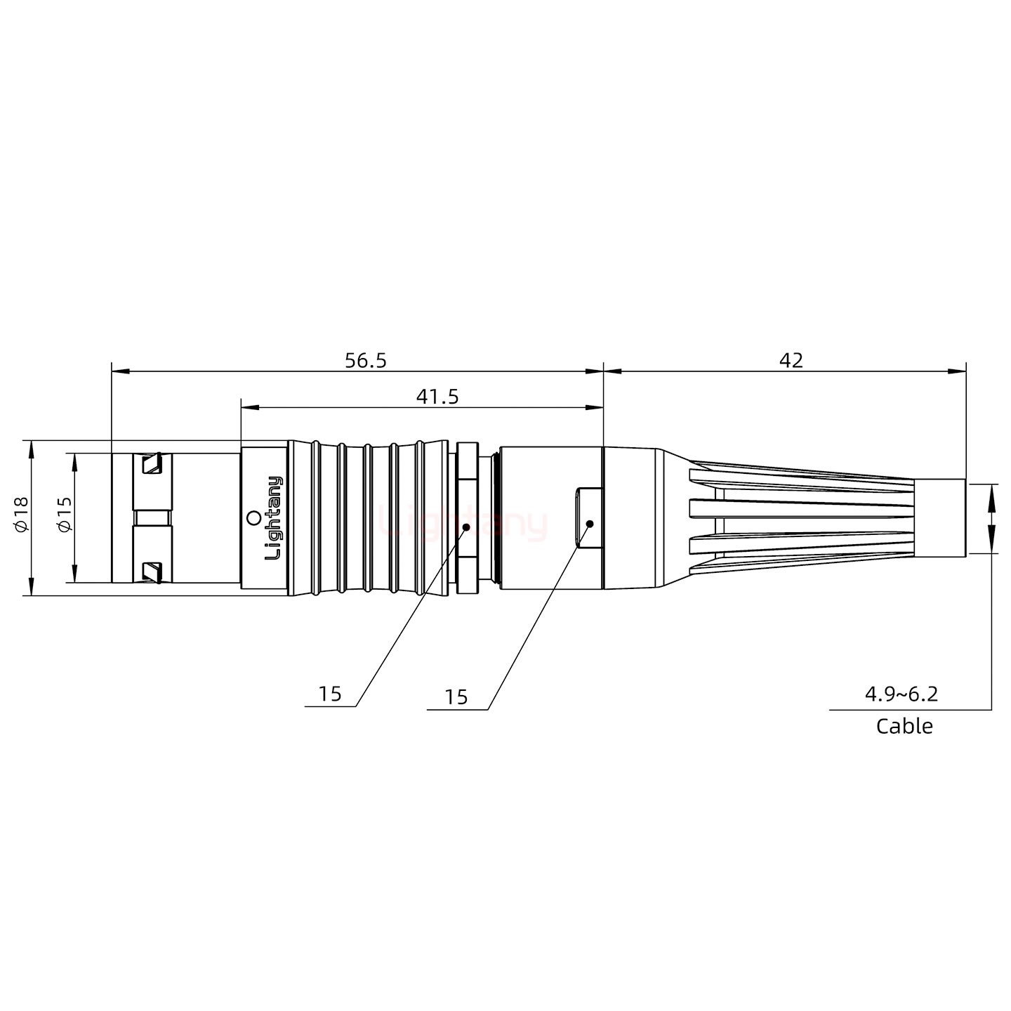 FGG.3B.007.CLAD62Z帶護(hù)套直式插頭