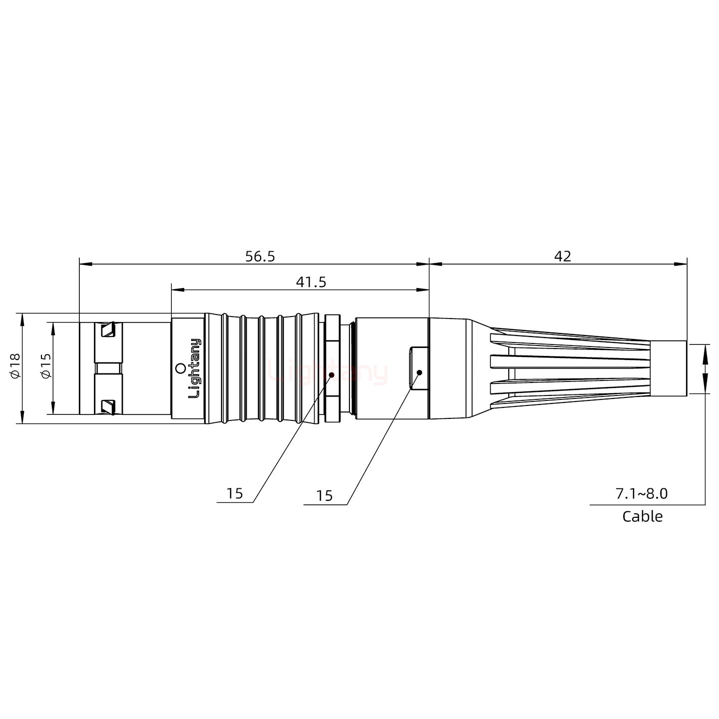 FGG.3B.007.CLAD82Z帶護套直式插頭