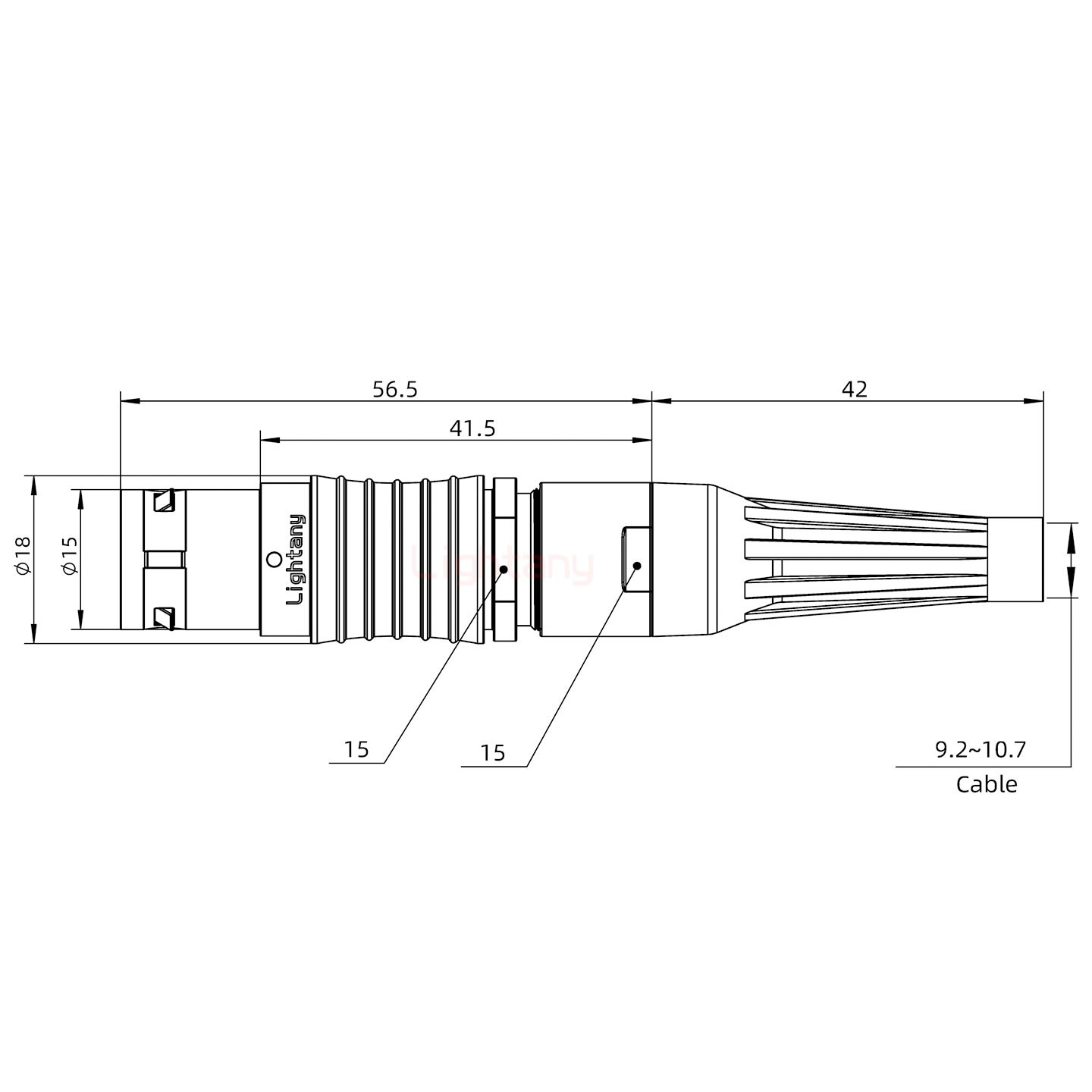 FGG.3B.030.CLAD10Z帶護套直式插頭