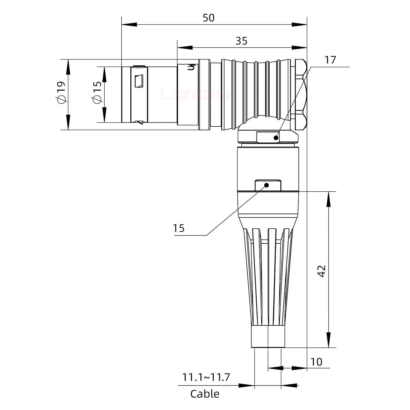 FHG.3B.002.CLAD12Z帶護(hù)套彎式插頭