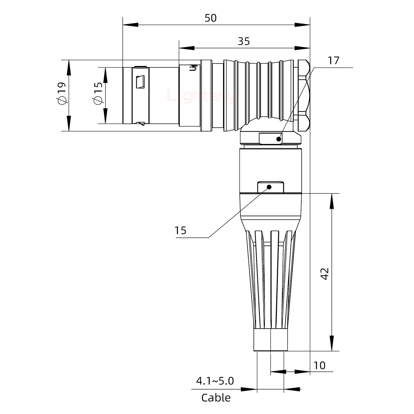 FHG.3B.002.CLAM52Z帶護(hù)套彎式插頭