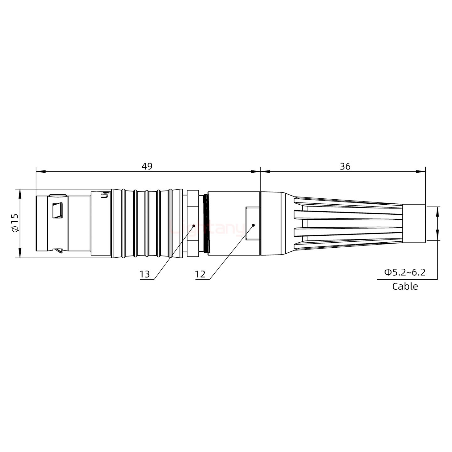 FGG.2B.002.CLAD62Z帶護(hù)套直式插頭