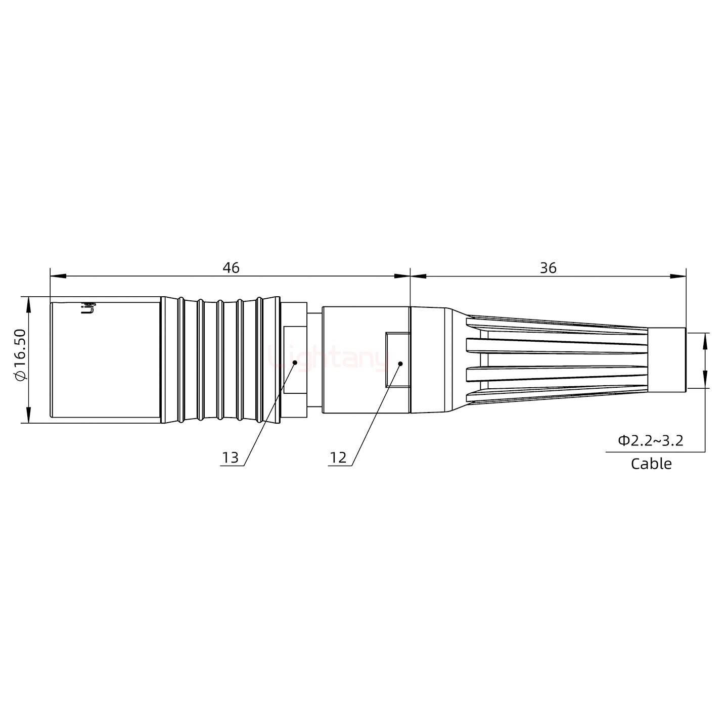 PHG.2B.002.CLLM31Z推拉自鎖帶護(hù)套浮動插座