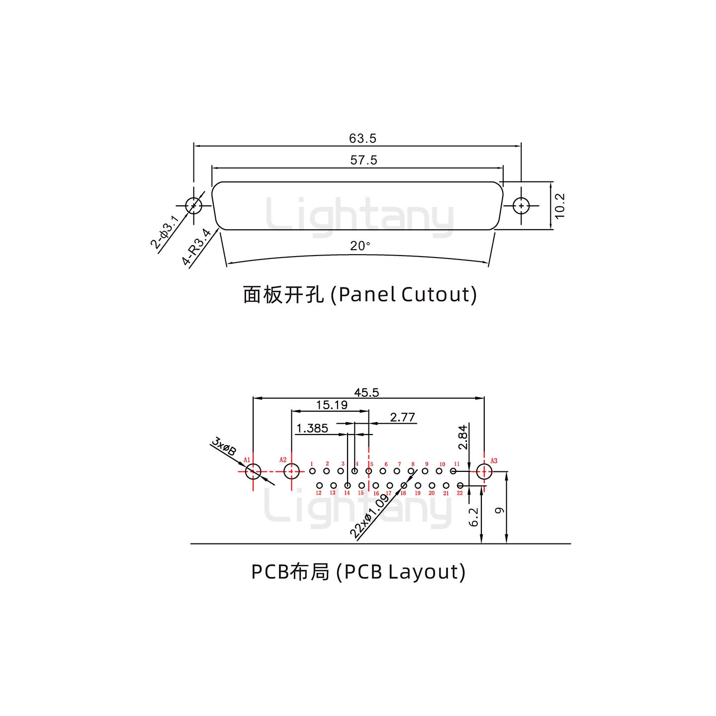 防水25W3公彎插板/鎖螺絲/大電流40A