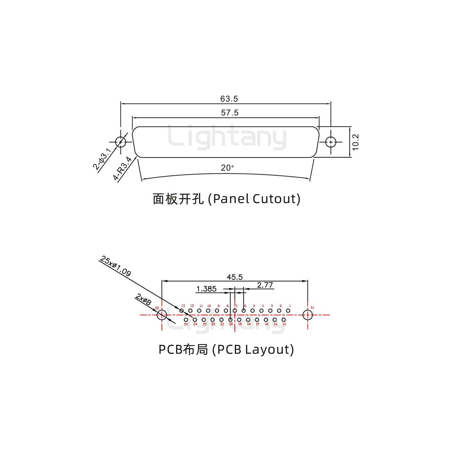 防水24W7母直插板/鎖螺絲/大電流40A