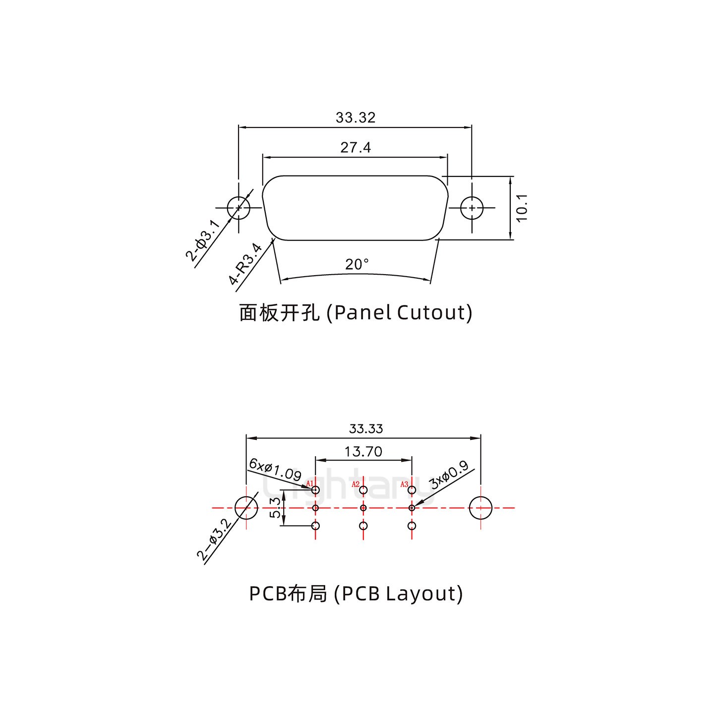 防水3W3公直插板/鉚魚叉/鎖螺絲/射頻同軸50歐姆