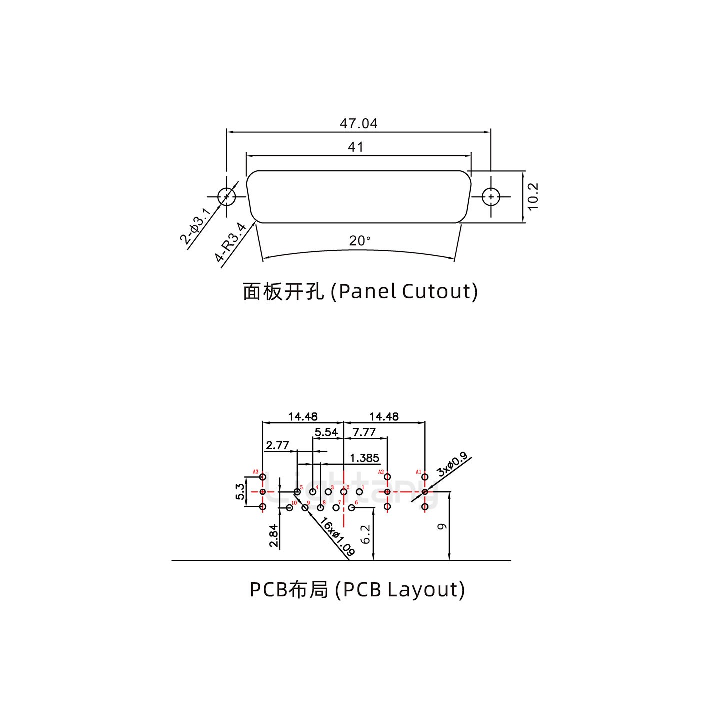 防水13W3母彎插板/鎖螺絲/射頻同軸50歐姆