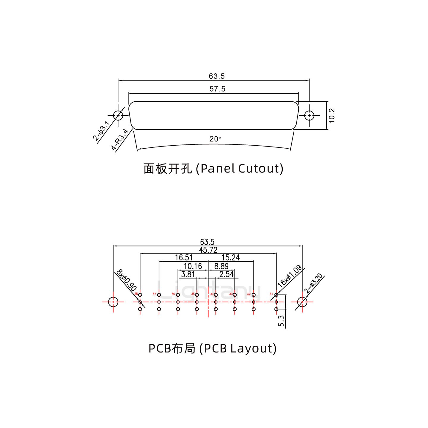 防水8W8母直插板/鉚魚叉/鎖螺絲/射頻同軸50歐姆