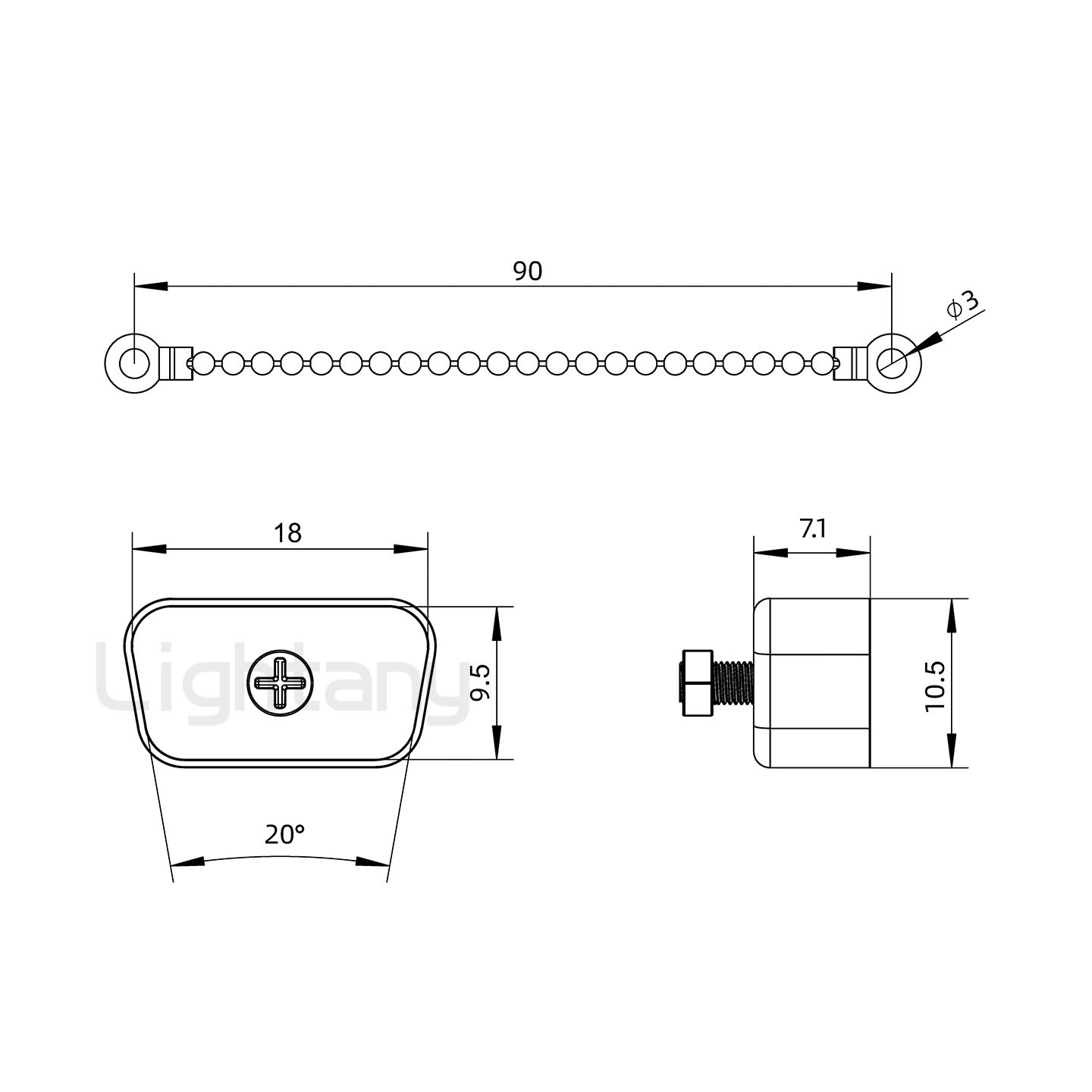 9P公座防護(hù)蓋帶鏈珠