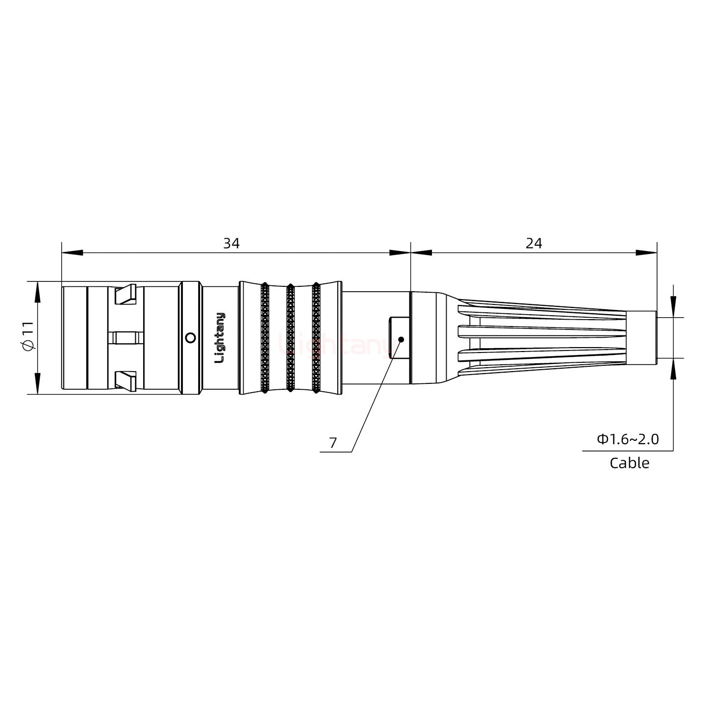 FGG.0K.002.CLAC20Z推拉自鎖帶護套直式插頭