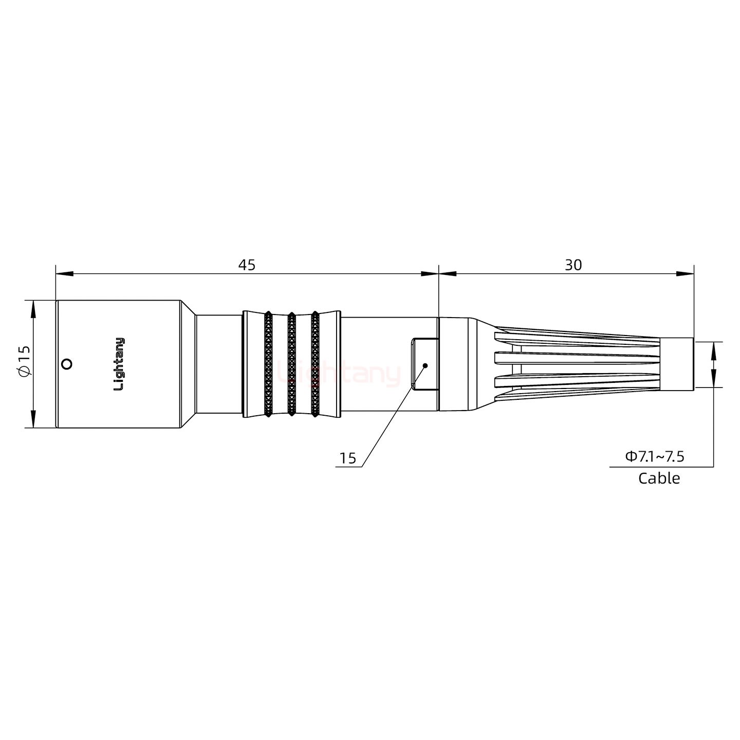 PHG.1K.002.CLAK75Z推拉自鎖帶護(hù)套浮動(dòng)插座