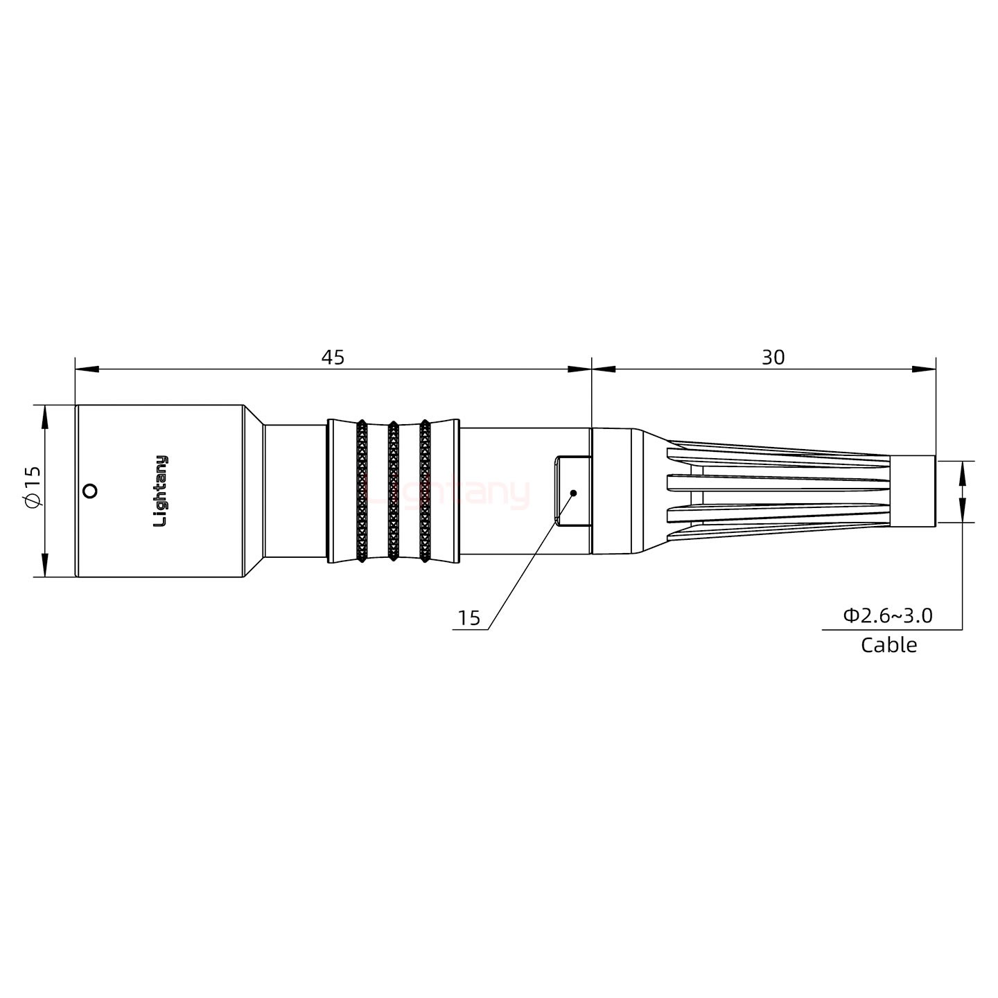 PHG.1K.003.CLAC30Z推拉自鎖帶護(hù)套浮動(dòng)插座