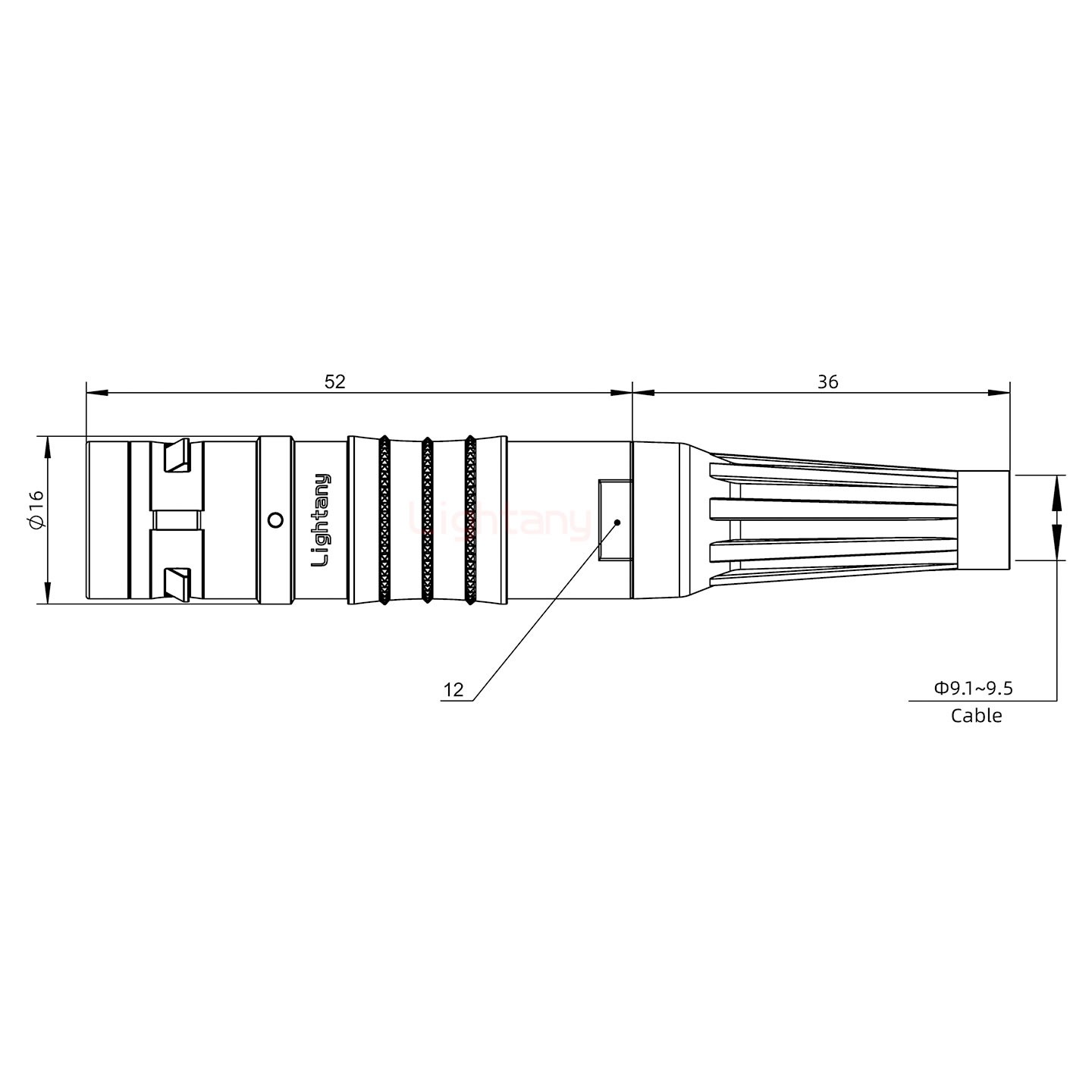 FGG.2K.012.CLAK95Z推拉自鎖帶護(hù)套直式插頭